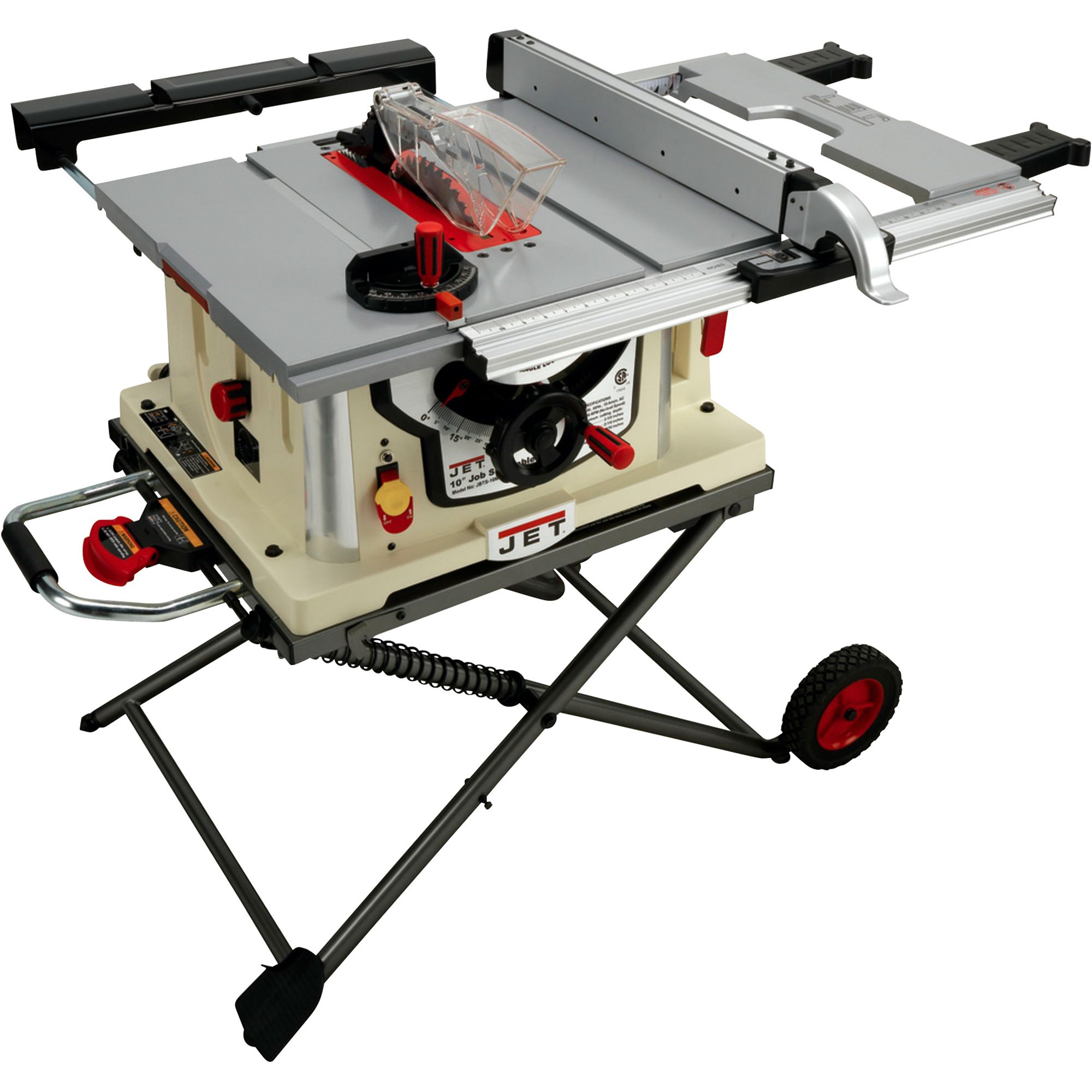 JET 10in. Jobsite Table Saw With Stand — 15 Amp, Model# JBTS-10MJS